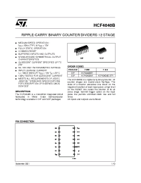 Datasheet HCF4040B manufacturer STMicroelectronics